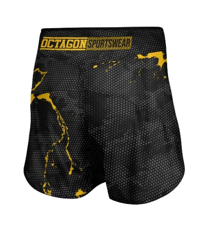 Octagon Szorty MMA Marble Camo yellow