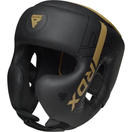 RDX Kask bokserski F6 czarno-złoty