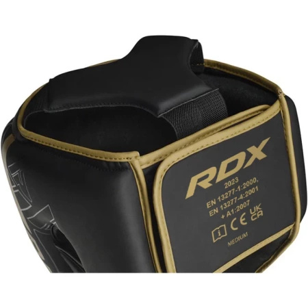 RDX Kask bokserski F6 czarno-złoty