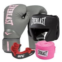 Zestaw bokserski Everlast Pro Style Elite 2 Grey/Pink