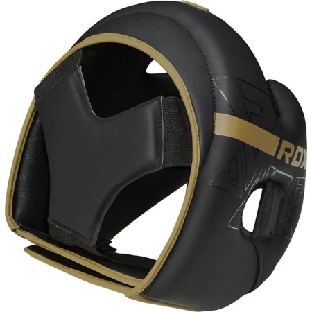 RDX Kask bokserski F6 czarno-złoty