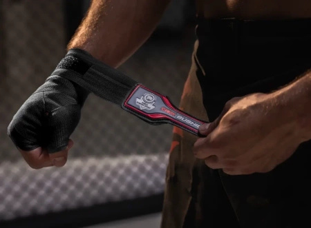 DBX Bushido Bandaże bokserskie elastyczne czarne 4 m