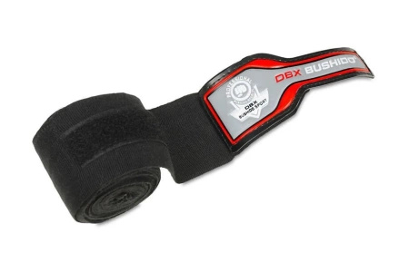 DBX Bushido Bandaże bokserskie elastyczne czarne 4 m