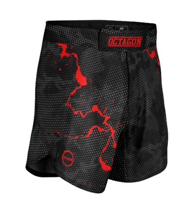 Octagon Szorty MMA Marble Camo red