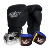 Zestaw Rękawice StormCloud Blizzard czarne + bandaże + szczęka