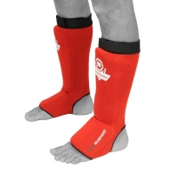 DBX Bushido Ochraniacze piszczeli Shinrage Red