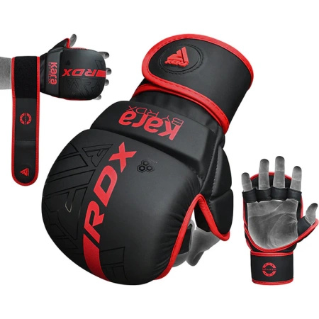 RDX Rękawice MMA Sparingowe F6 czarno-czerwone