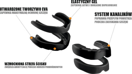 DBX Bushido Ochraniacz na zęby z kłami MG-2 czarny