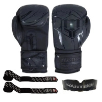 Zestaw Masters Rękawice RPU-BLACK + bandaże + szczęka