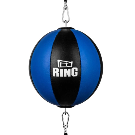RING Gruszka refleksowa skóra syntetyczna czarno-niebieska