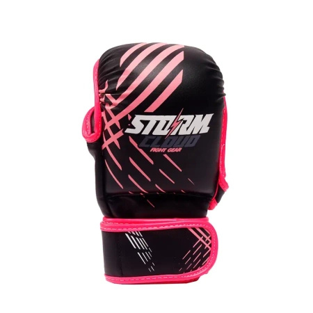 StormCloud Rękawice do MMA Lynx Sparingowe Czarno-Różowe 7oz