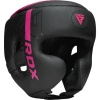 RDX Kask bokserski F6 czarno-różowy