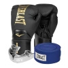Zestaw Everlast Rękawice Pro Style Elite 2 Black/Gold + bandaże + szczęka
