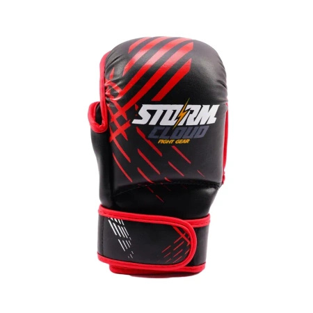 StormCloud Rękawice do MMA Lynx Sparingowe Czarno-Czerwone 7oz