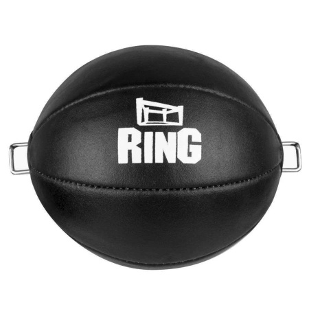 RING Gruszka refleksowa skóra naturalna czarna