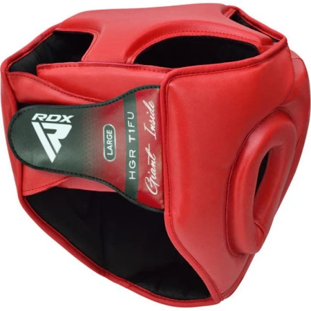 RDX Kask bokserski HGX-T1 z kratką czerwony