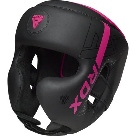 RDX Kask bokserski F6 czarno-różowy