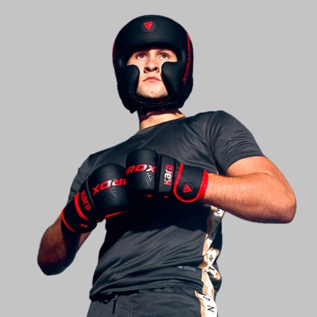 RDX Rękawice MMA Sparingowe F6 czarno-czerwone