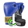 Zestaw Everlast Rękawice 1910 Classic Blue + bandaże + szczęka