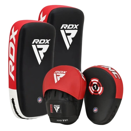 Zestaw tarcz trenerskich RDX T1 czarno-czerwony