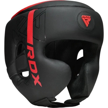 RDX Kask bokserski F6 czarno-czerwony