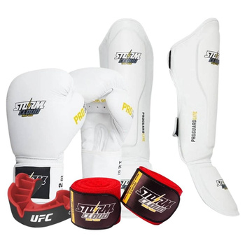 Zestaw Startowy do Kickboxingu StormCloud Boxing Pro białe