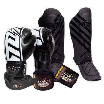 Zestaw startowy do kickboxingu StormCloud Bolt 2.0 Czarne/Białe